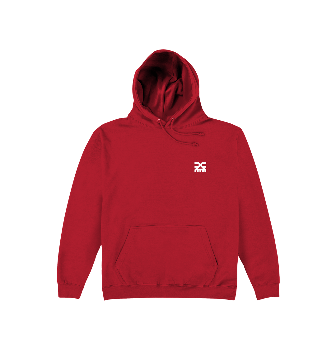 Fire Red Printed Hoody Front