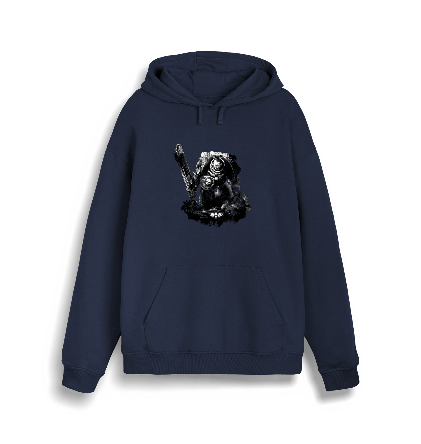 French Navy Printed Sweater Front