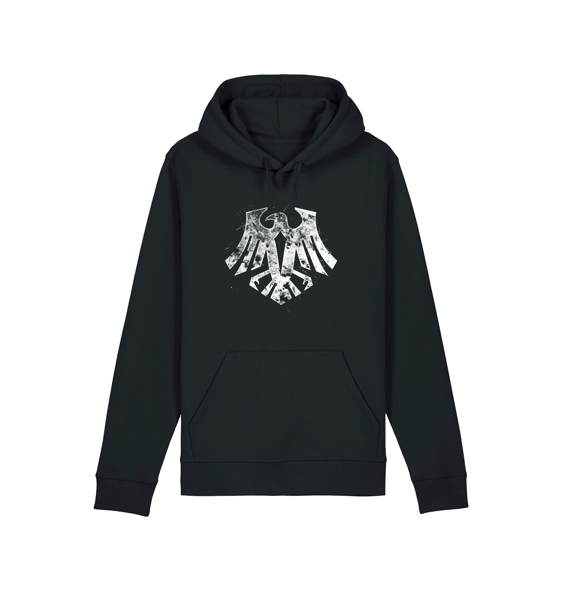 Black Printed Hoody Front