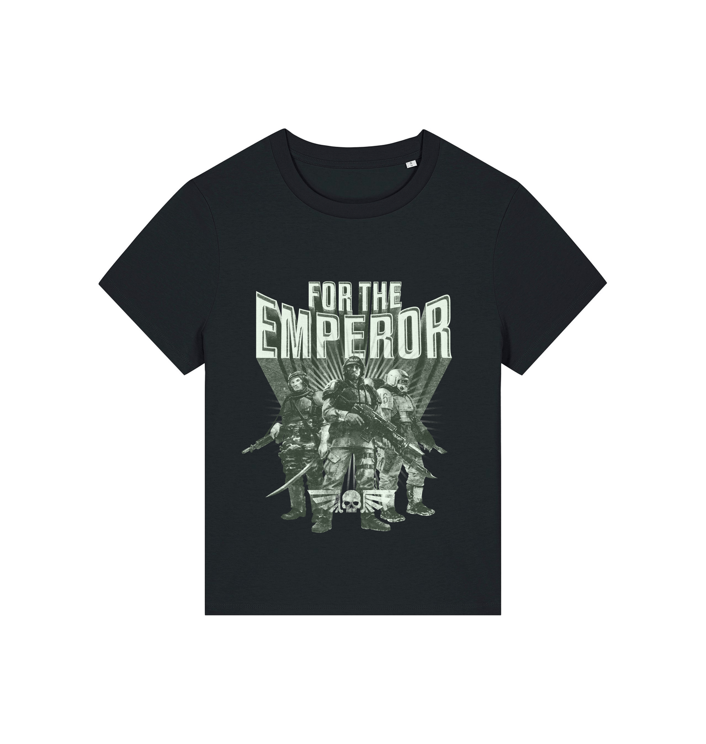 Black Printed T-shirt Front