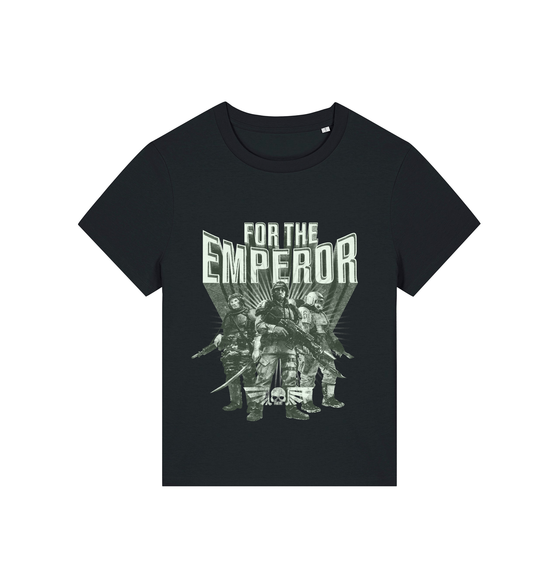 Black Printed T-shirt Front