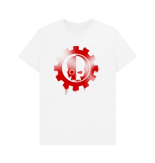 White Adeptus Mechanicus Graffiti Insignia T Shirt