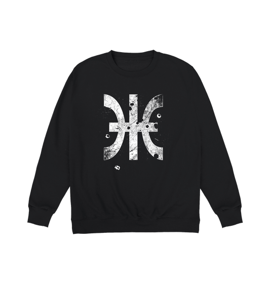 Deep Black Printed Sweater