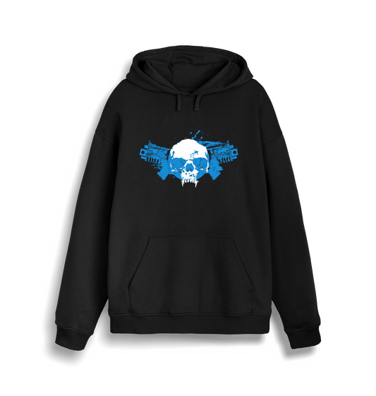 Black Printed Sweater Front