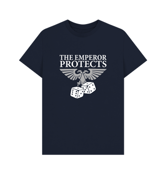 Navy Blue The Emperor Protects T Shirt