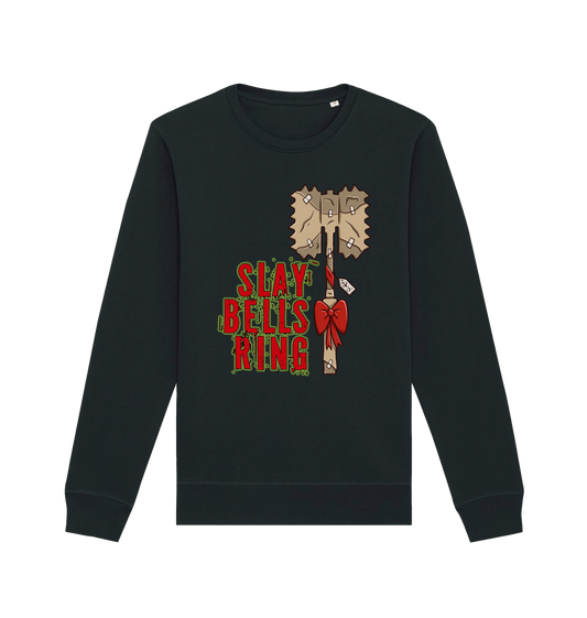 Black Printed Sweater Front