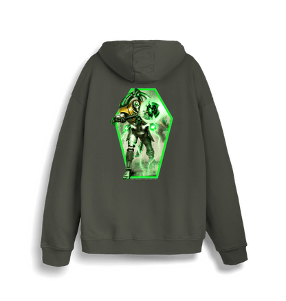 Khaki Printed Sweater Back