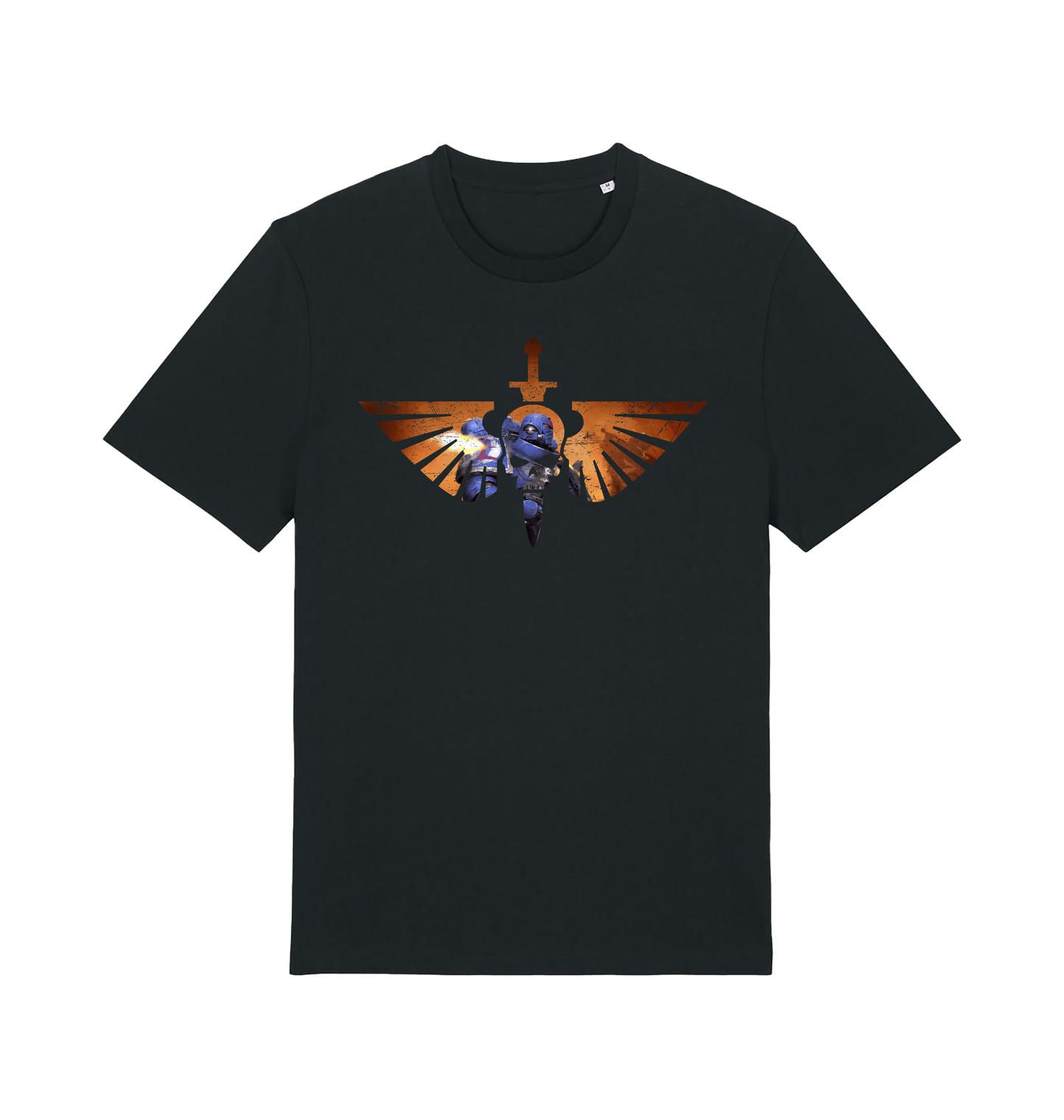 Black Printed T-shirt Front