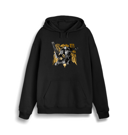 Black Printed Sweater Front