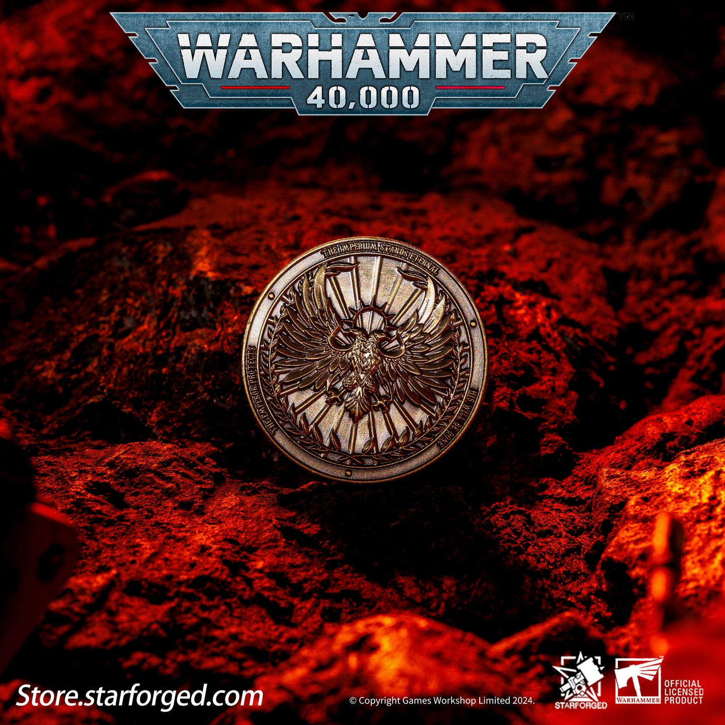 Starforged Warhammer 40,000 Imperium of Man Terra Planetary Commemorative Coin
