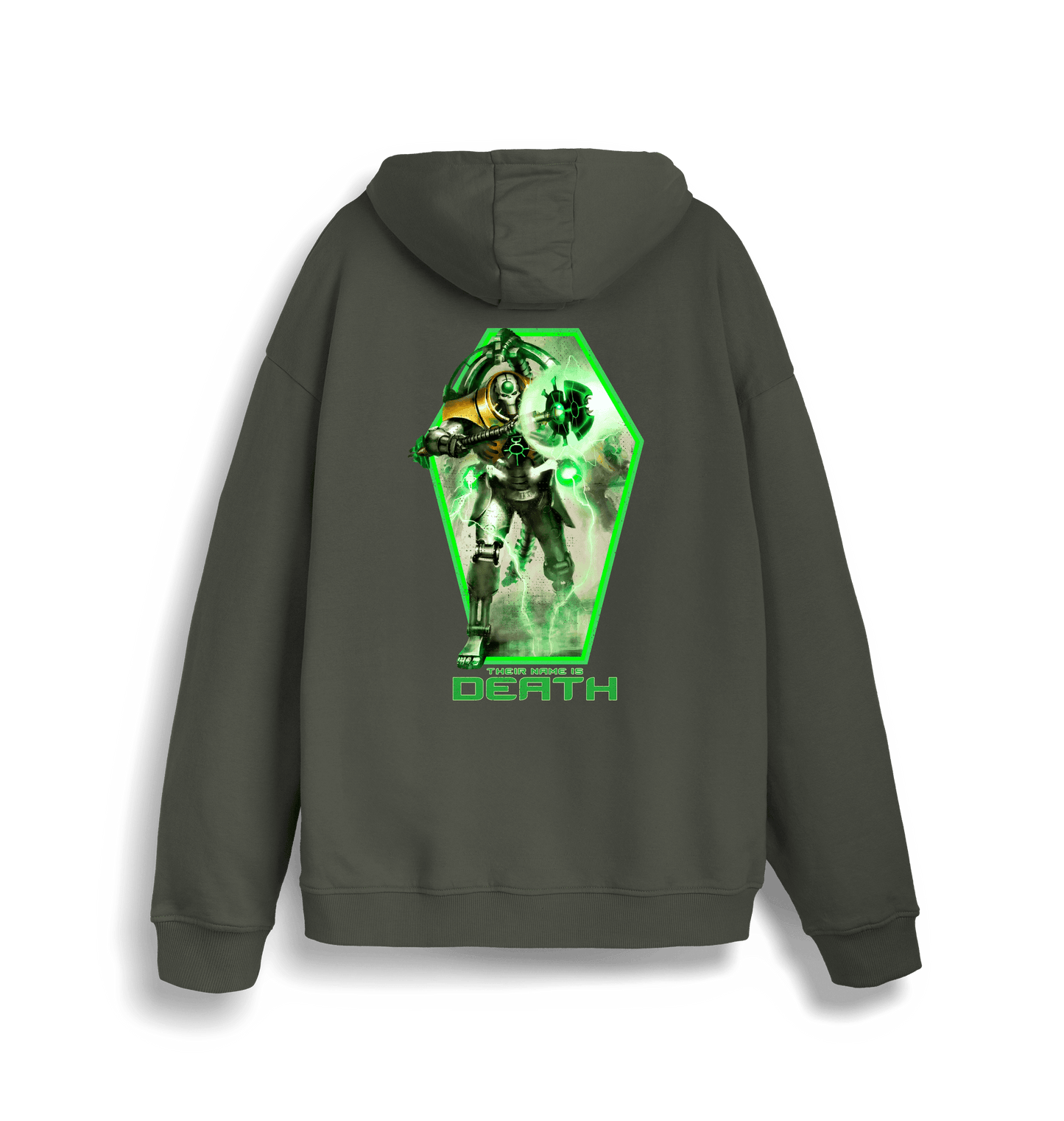 Khaki Printed Sweater Back