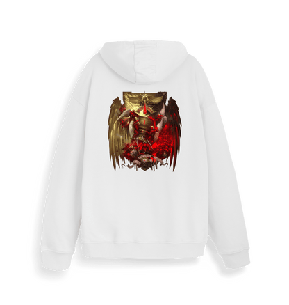 White Printed Sweater Back