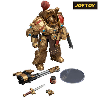 JoyToy Warhammer The Horus Heresy Action Figure - Legio Custodes, Aquilon Terminator Squad, Aquilon Terminator with Infernus Firepike (1/18 Scale) Preorder