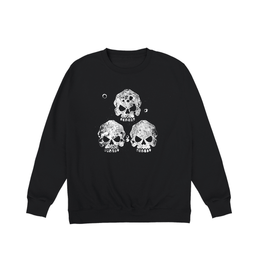 Deep Black Printed Sweater