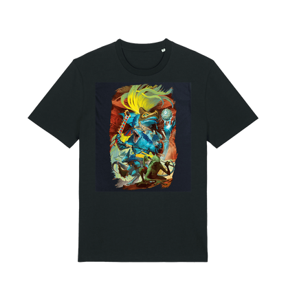 Black Printed T-shirt Front