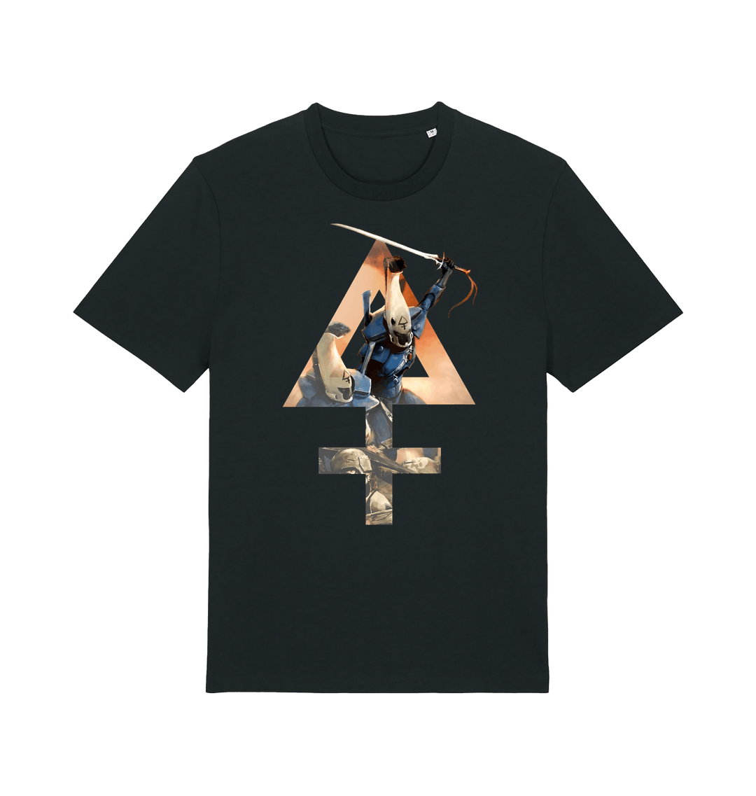 Black Printed T-shirt Front