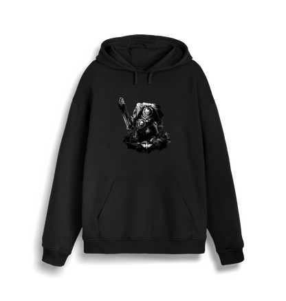 Black Printed Sweater Front