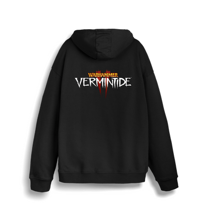 Black Printed Sweater Back