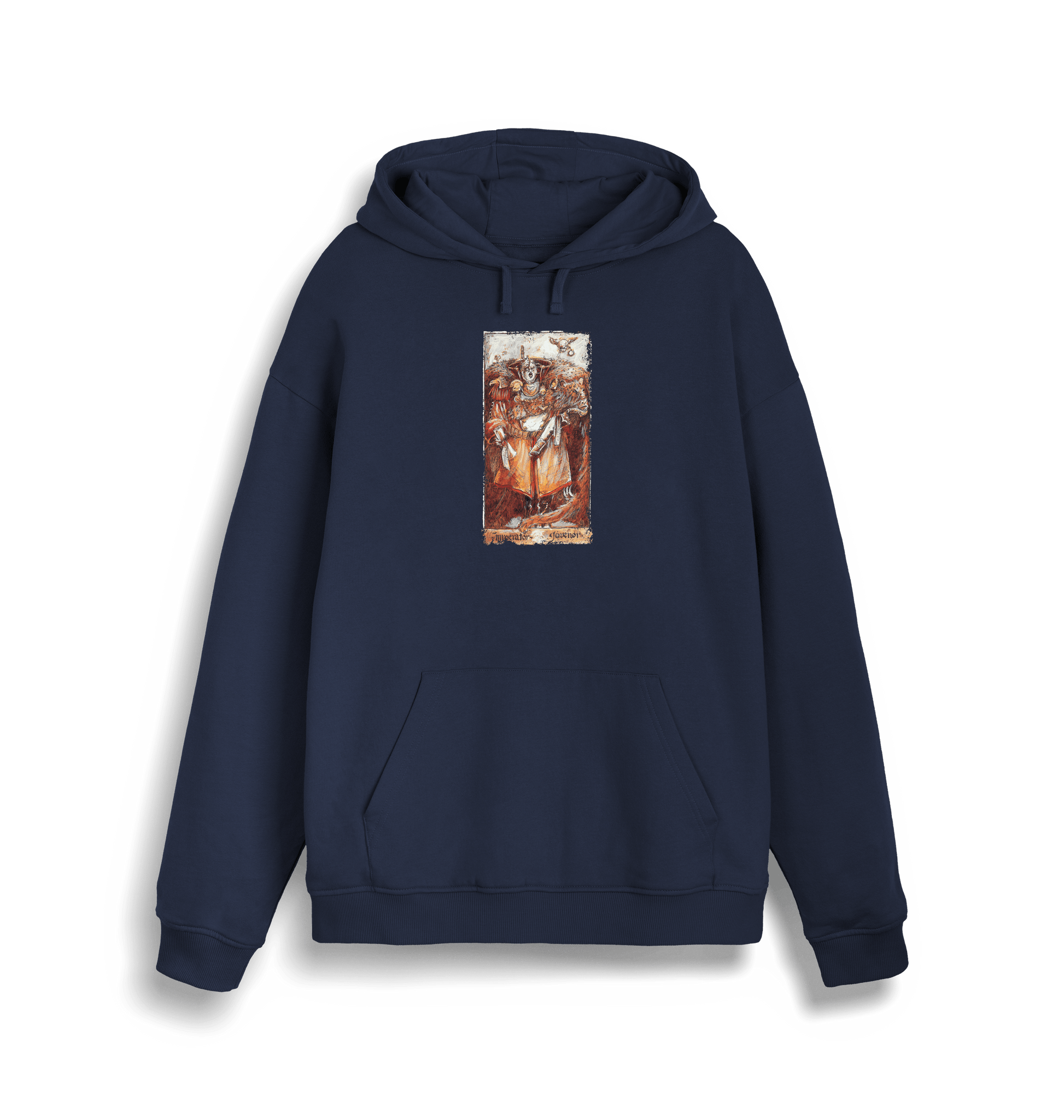 French Navy Printed Sweater Front