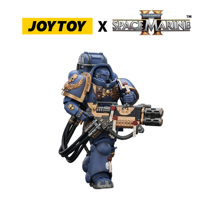 JoyToy Warhammer 40,000 Space Marine 2 Action Figure -  Ultramarines, Heavy Artificer Armour, with Relic Multi-Melta (1/18 Scale) Preorder