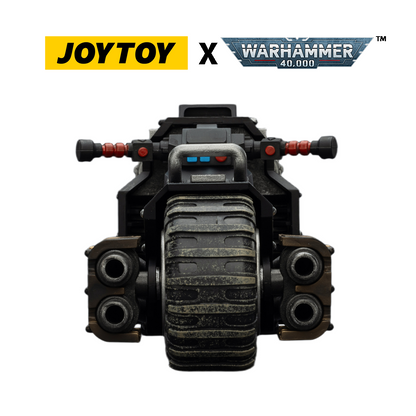 JOYTOY Warhammer 40,000 - Raven Guard, Raider-pattern Combat Bike with twin-linked bolt rifles (1/18 Scale) Preorder