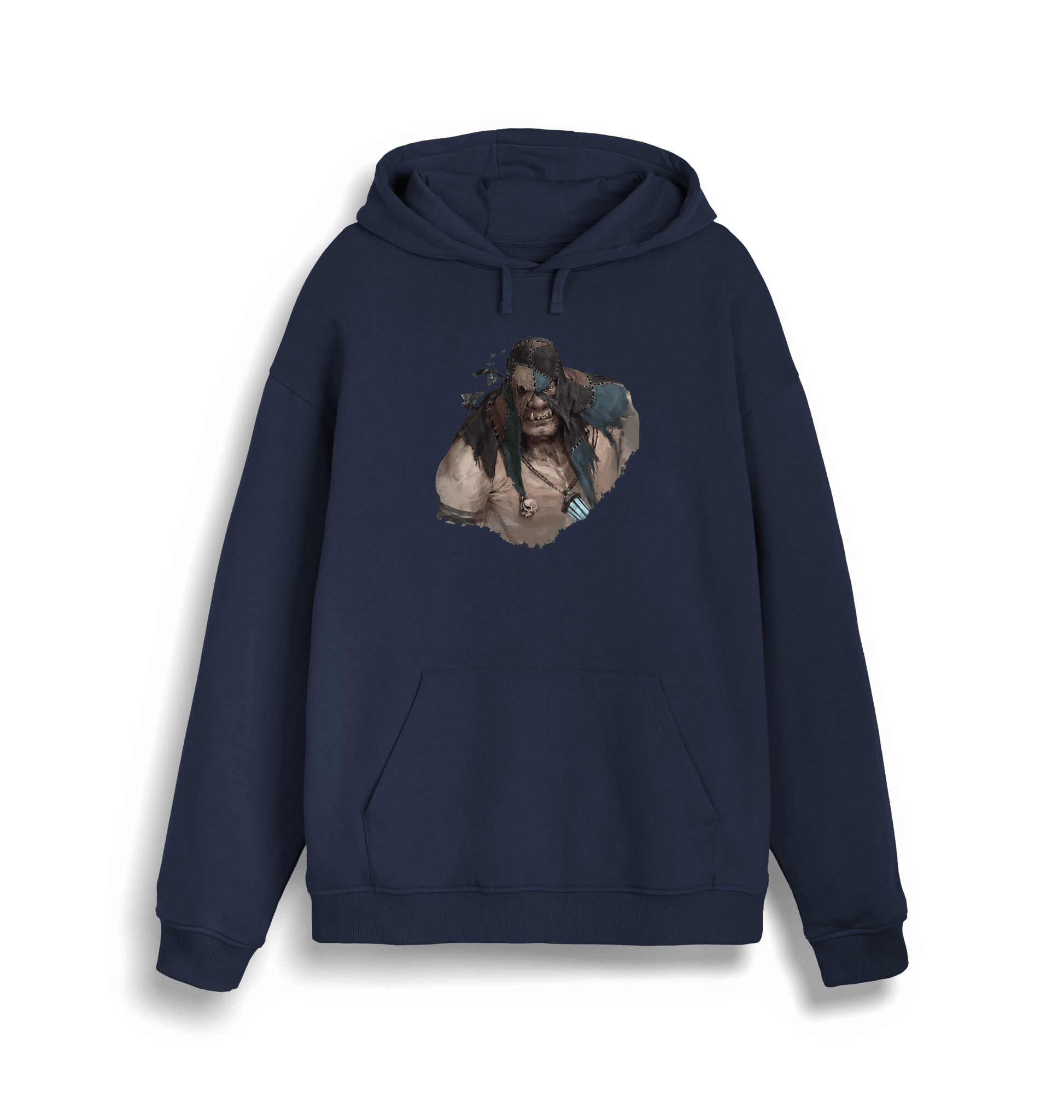 French Navy Printed Sweater Front
