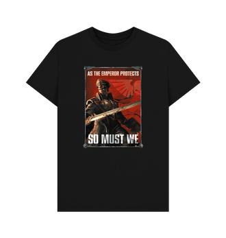 Black Premium Astra Militarum The Emperor Protects T Shirt