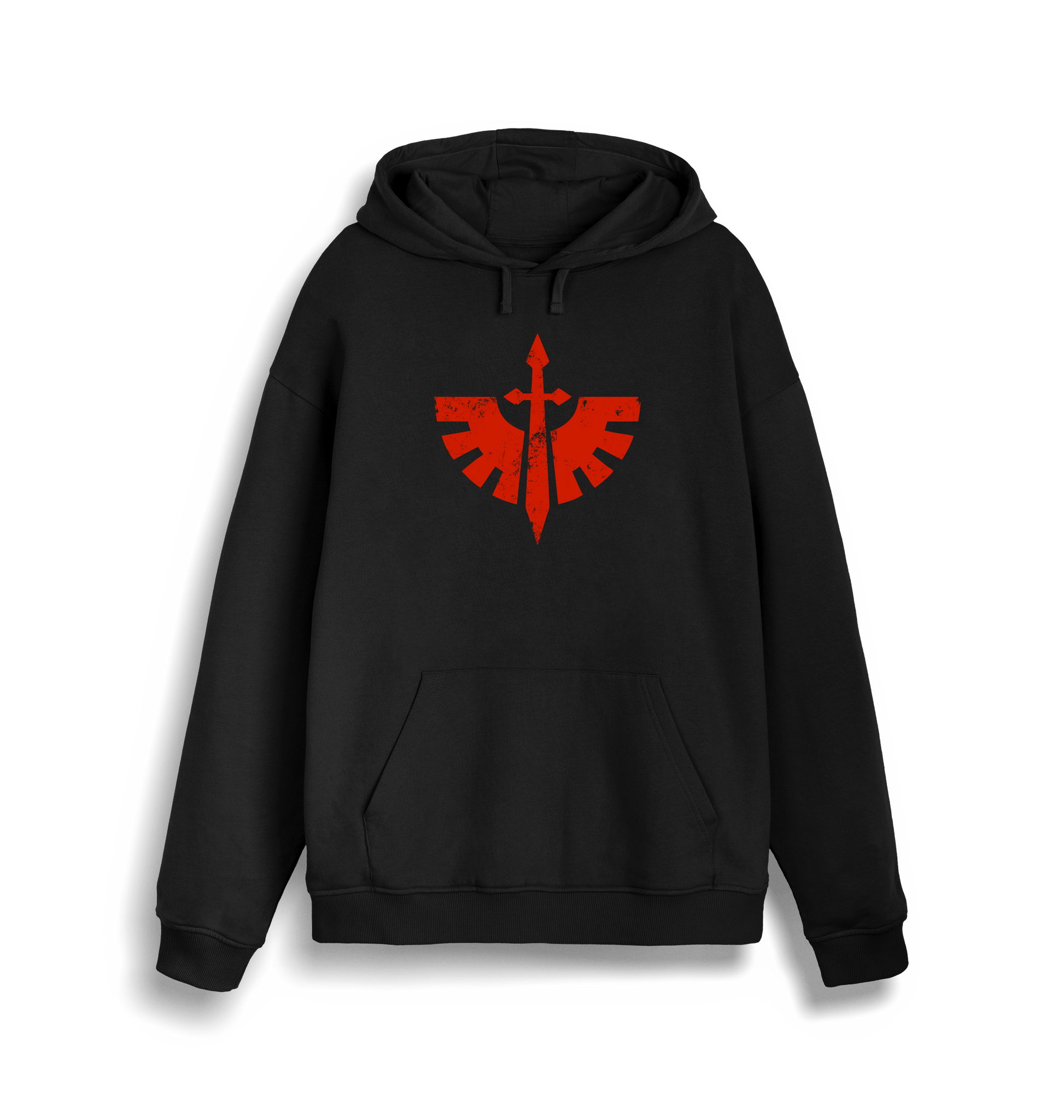 Black Printed Sweater Front