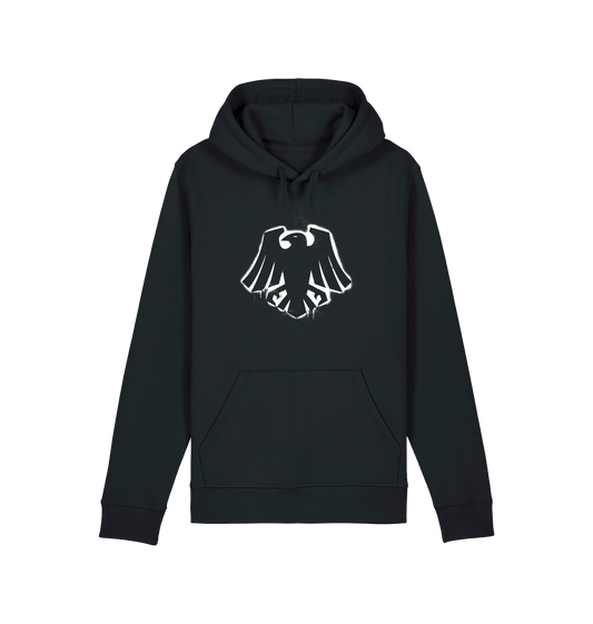 Black Printed Hoody Front