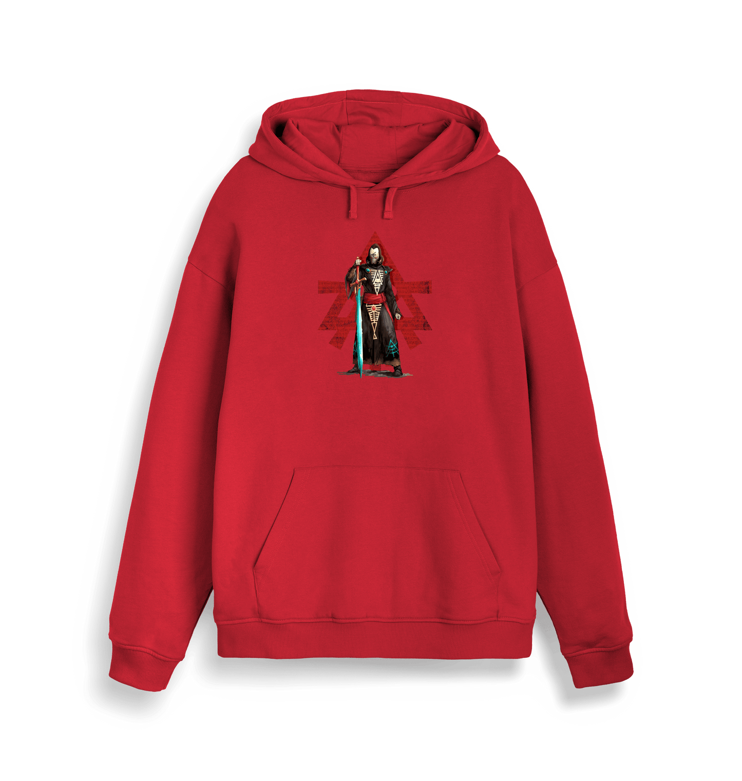 Red Printed Sweater Front