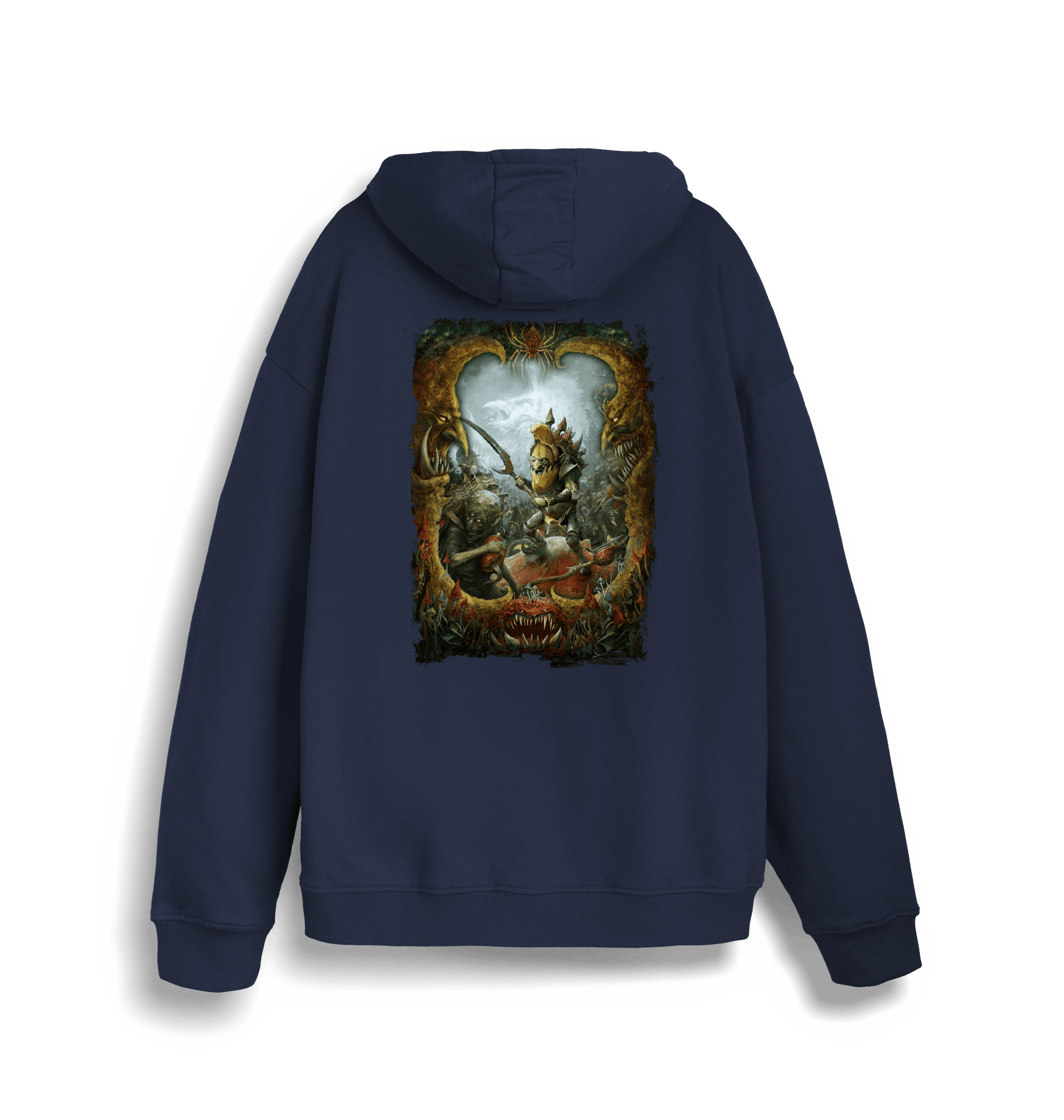 French Navy Printed Sweater Back