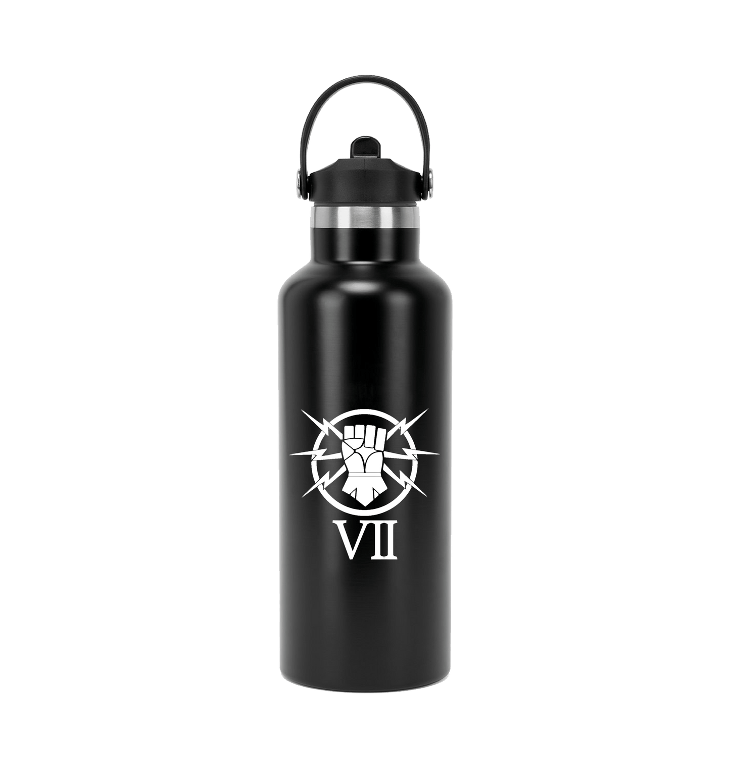 Black Water Bottle Front