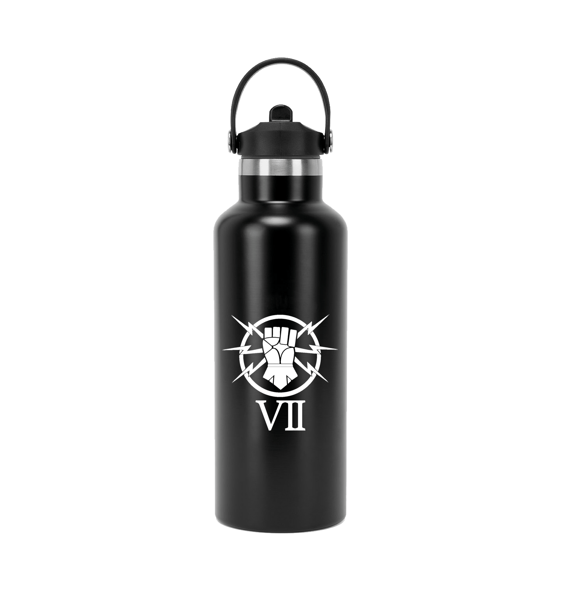Black Water Bottle Front