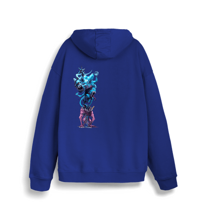 Worker Blue Printed Sweater Back