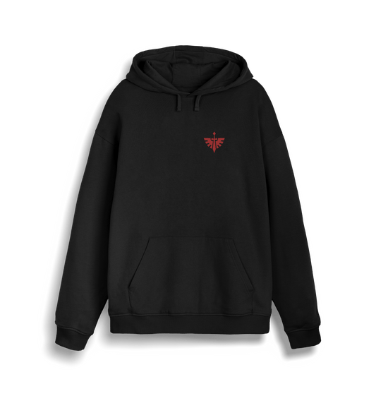 Black Printed Sweater Front