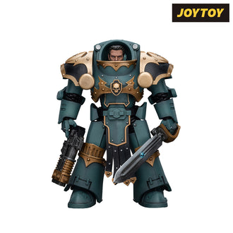 JoyToy Warhammer The Horus Heresy Action Figure - Sons of Horus Tartaros Terminator Squad Sergeant with Volkite Charger and Power Sword (1/18 Scale) Preorder