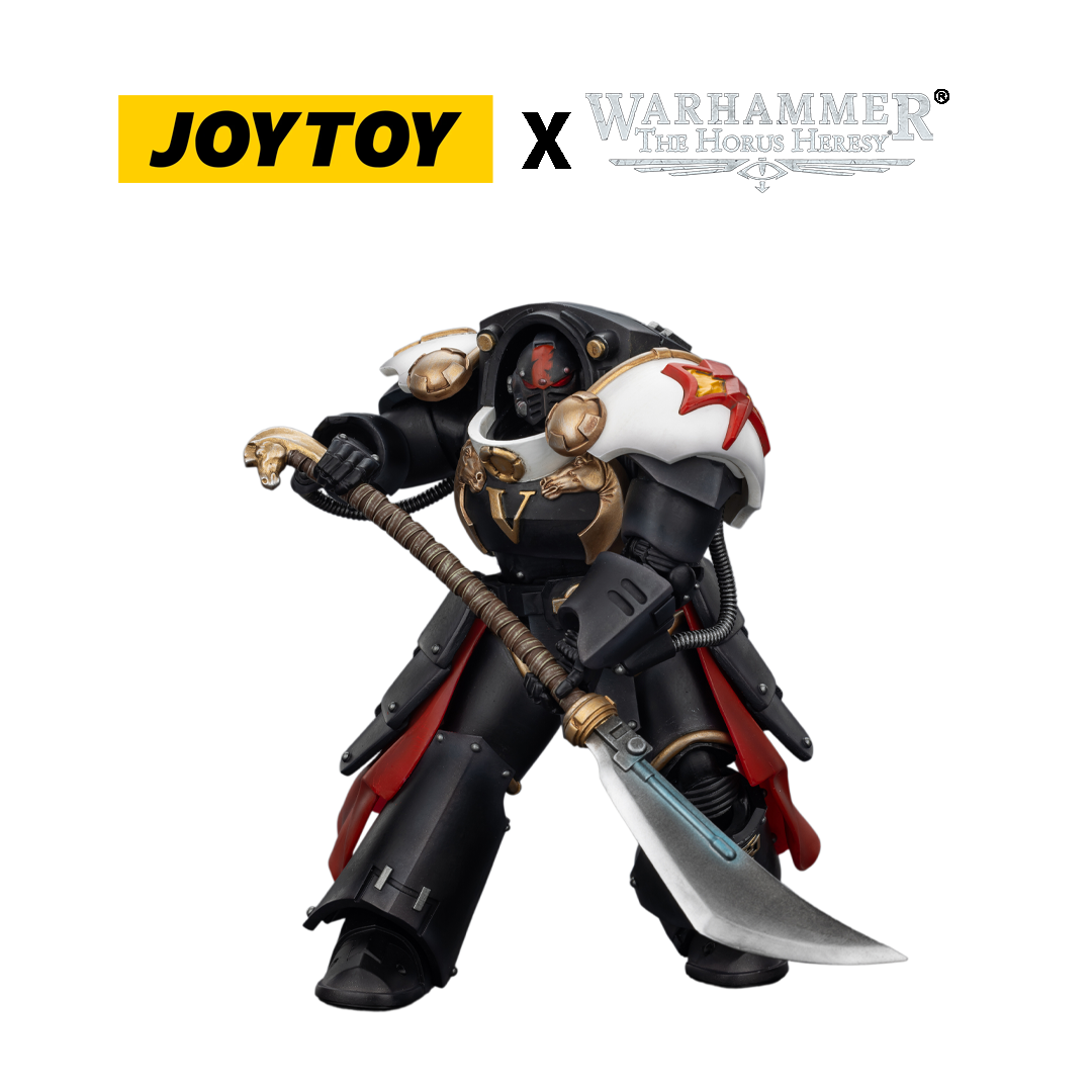 JoyToy Warhammer The Horus Heresy Action Figure - White Scars, Ebon Keshig Kharash 1 with Power Glaive (1/18 Scale) Preorder