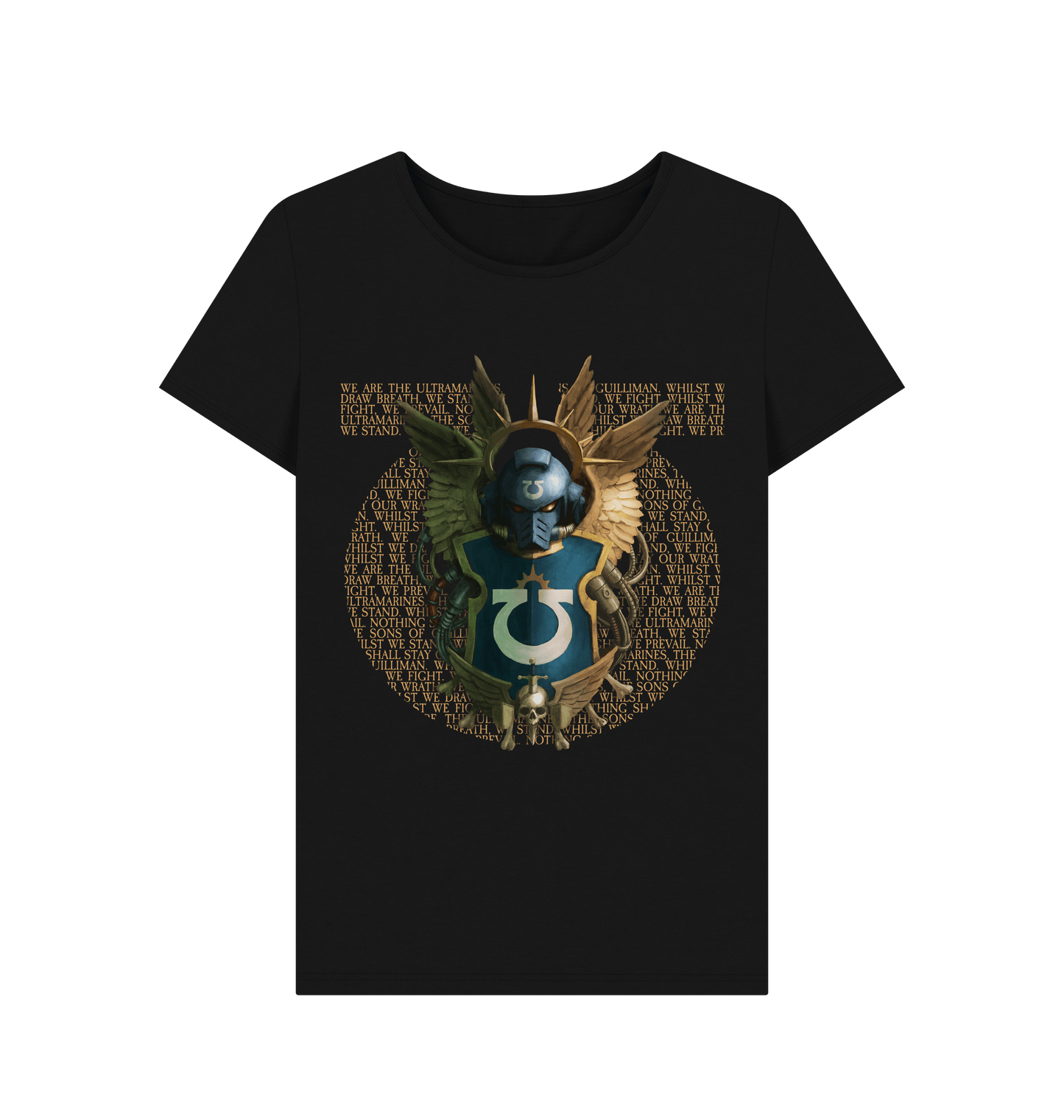 Black Ultramarines Litanies Fitted T Shirt
