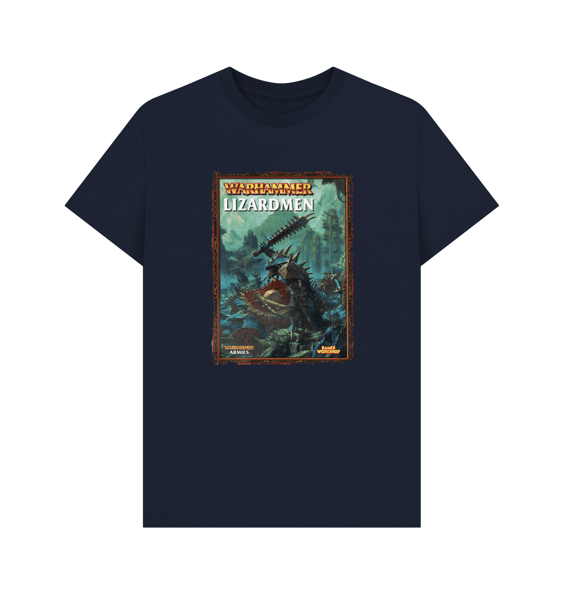 Navy Blue Warhammer Fantasy Battle 7th Edition - Lizardmen T Shirt