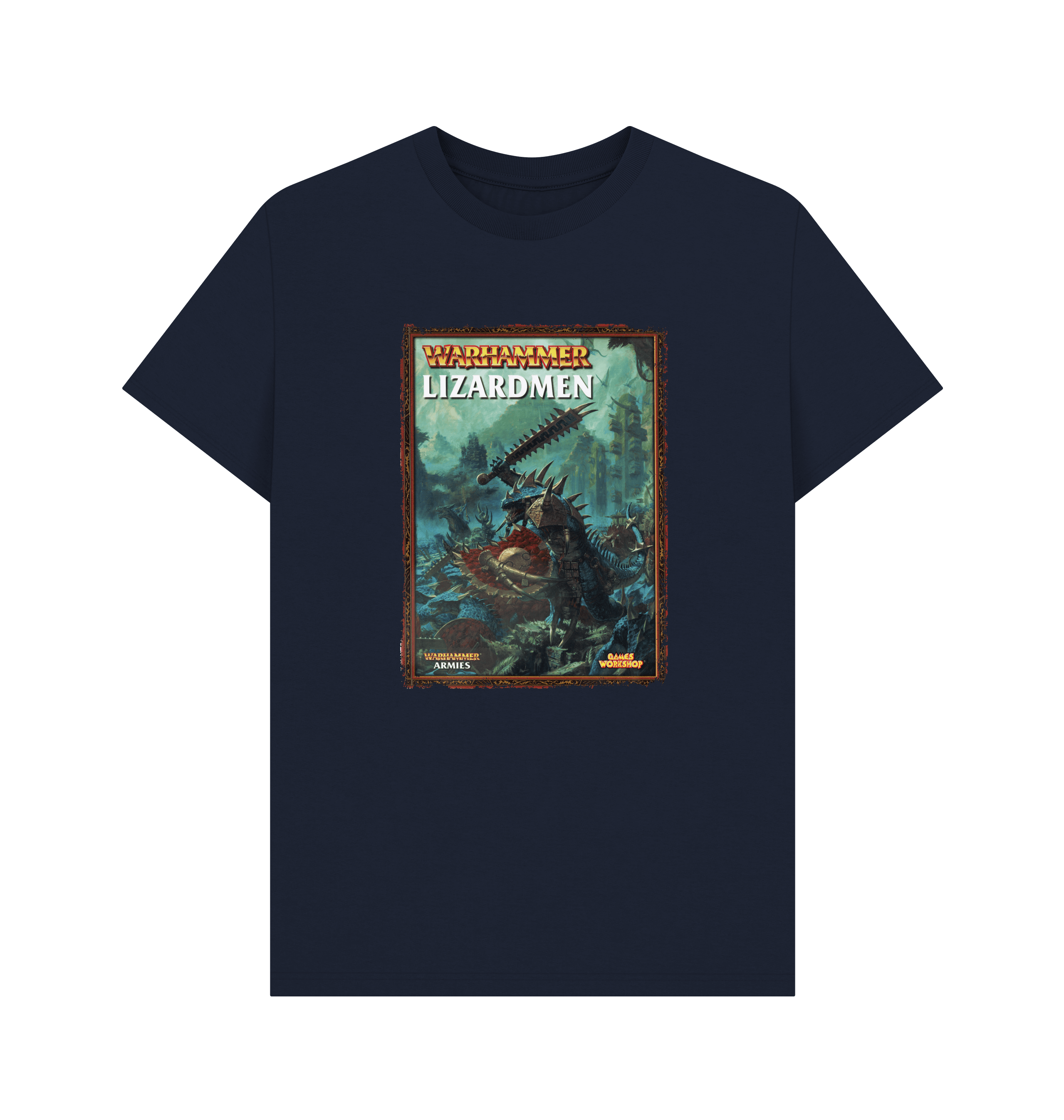 Navy Blue Warhammer Fantasy Battle 7th Edition - Lizardmen T Shirt