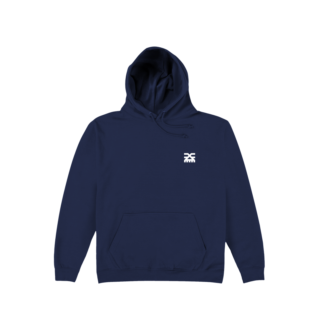 Oxford Navy Printed Hoody Front