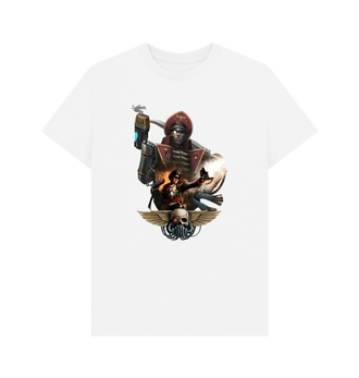 White Astra Militarum Commissar T Shirt