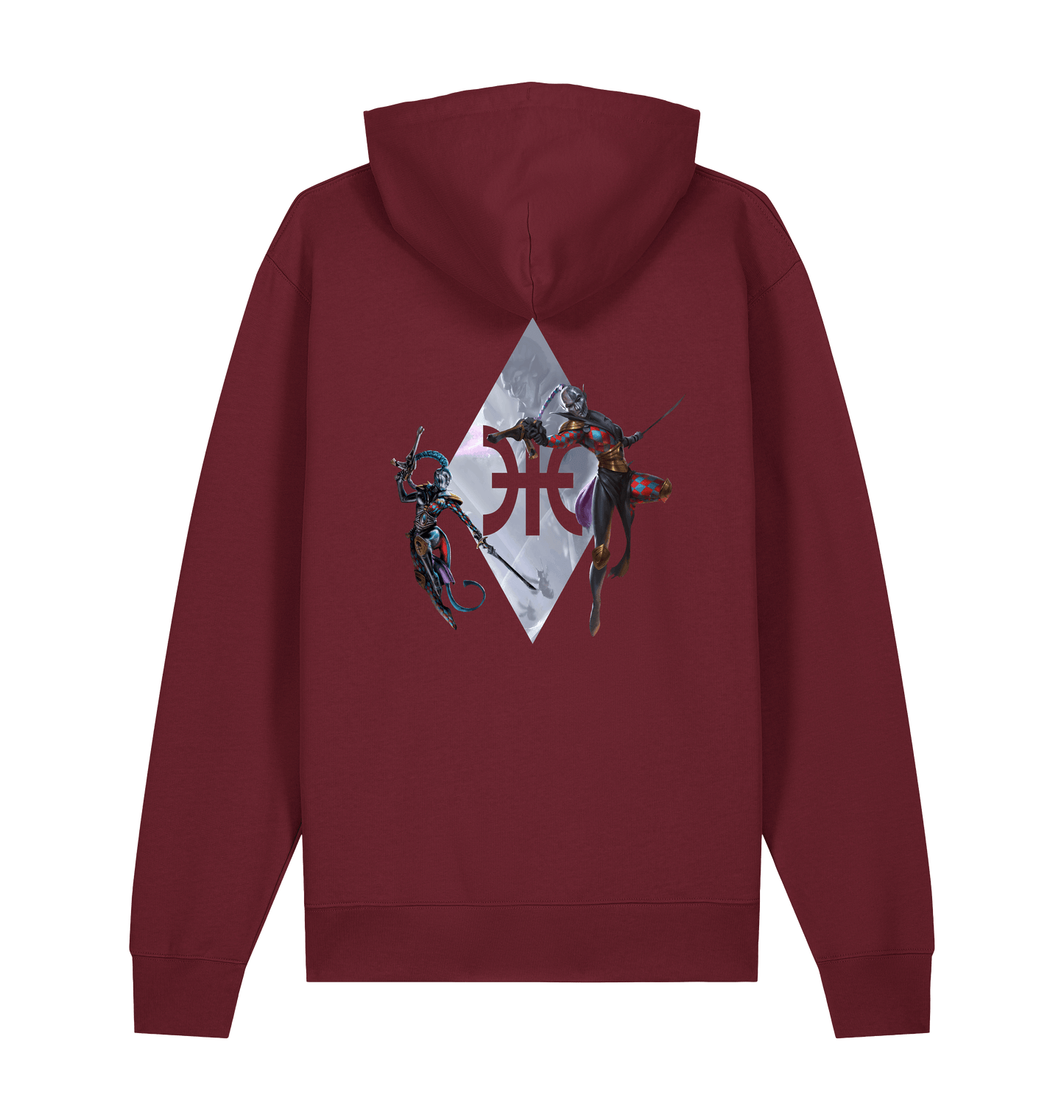 Burgundy Printed Sweater Back