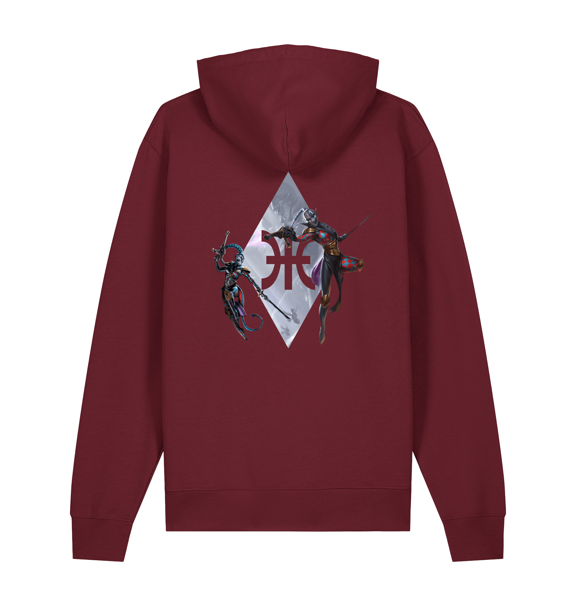 Burgundy Printed Sweater Back