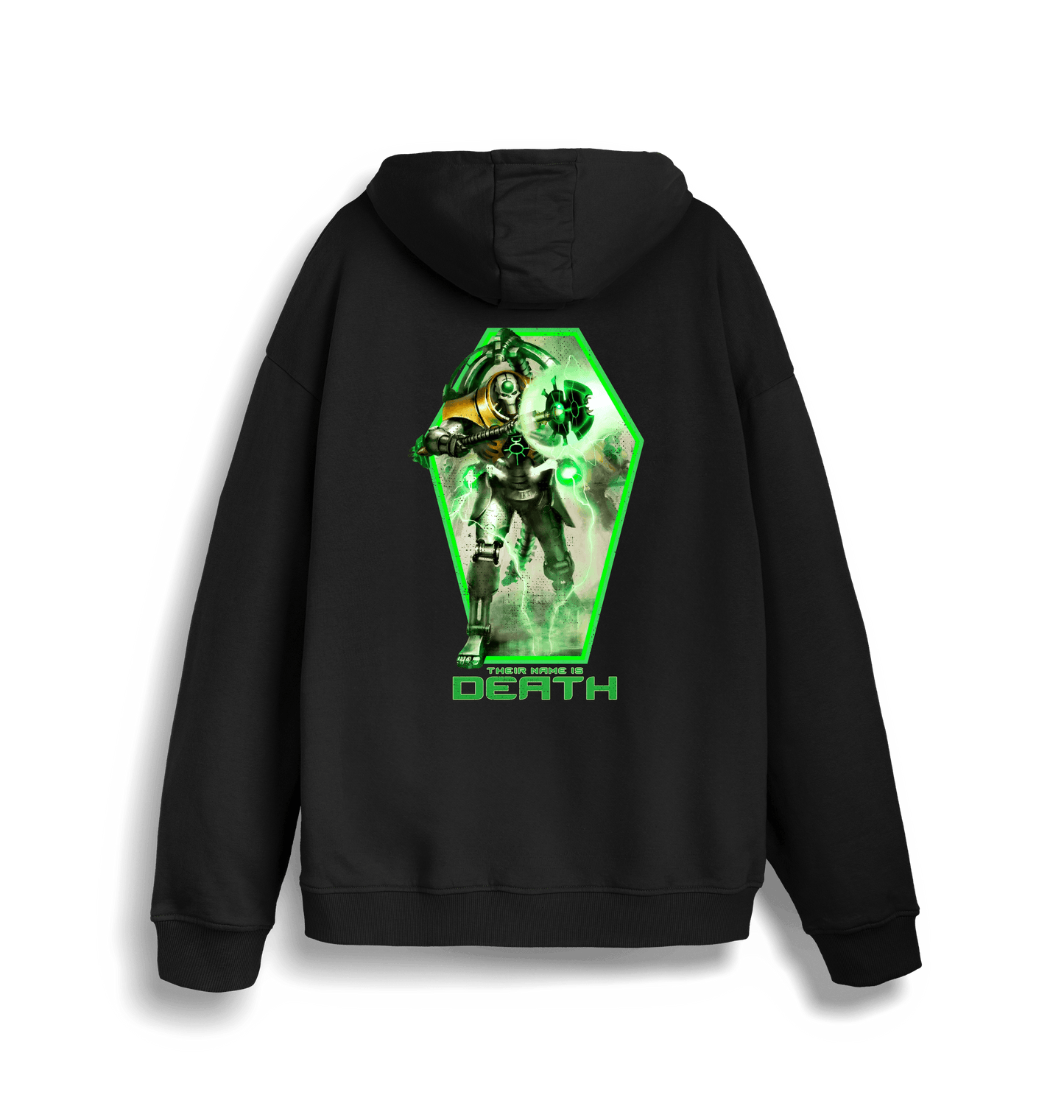 Black Printed Sweater Back