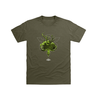 Military Green Total War: WARHAMMER III - Nurgle - Ku'gath Plaguefather Monochrome T Shirt