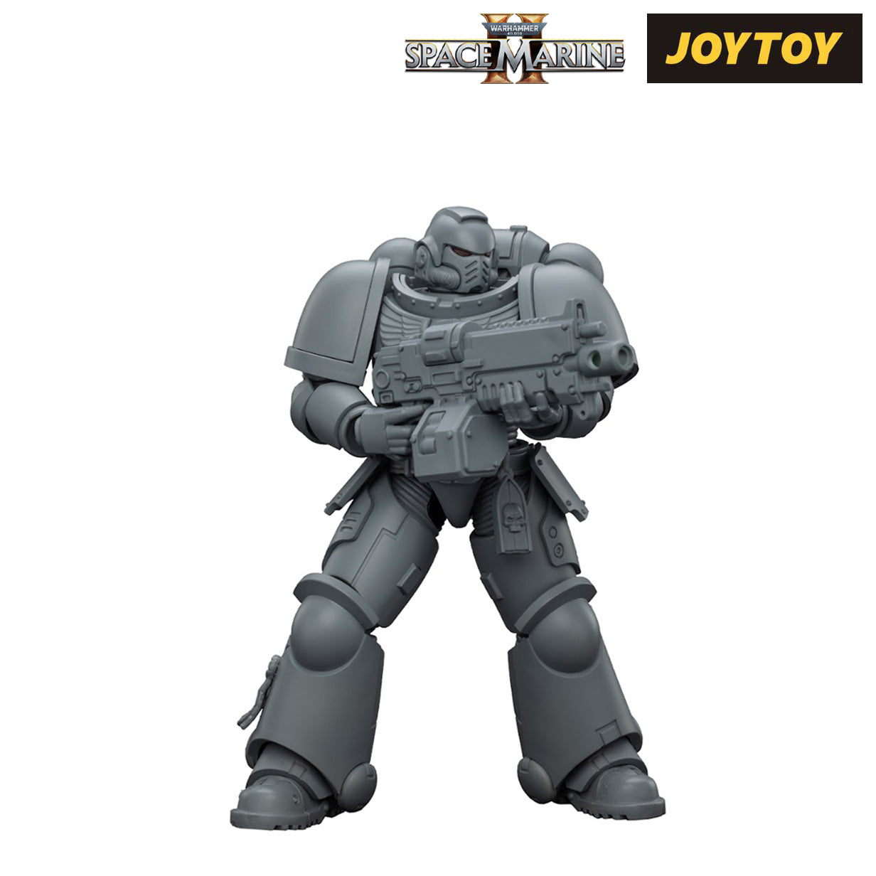 JoyToy Warhammer 40,000: Space Marine 2, Space Marines Intercessor, Armouring Hall Edition (1/18 Scale) & T Shirt Bundle
