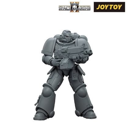 JoyToy Warhammer 40,000: Space Marine 2, Space Marines Intercessor, Armouring Hall Edition (1/18 Scale) & T Shirt Bundle