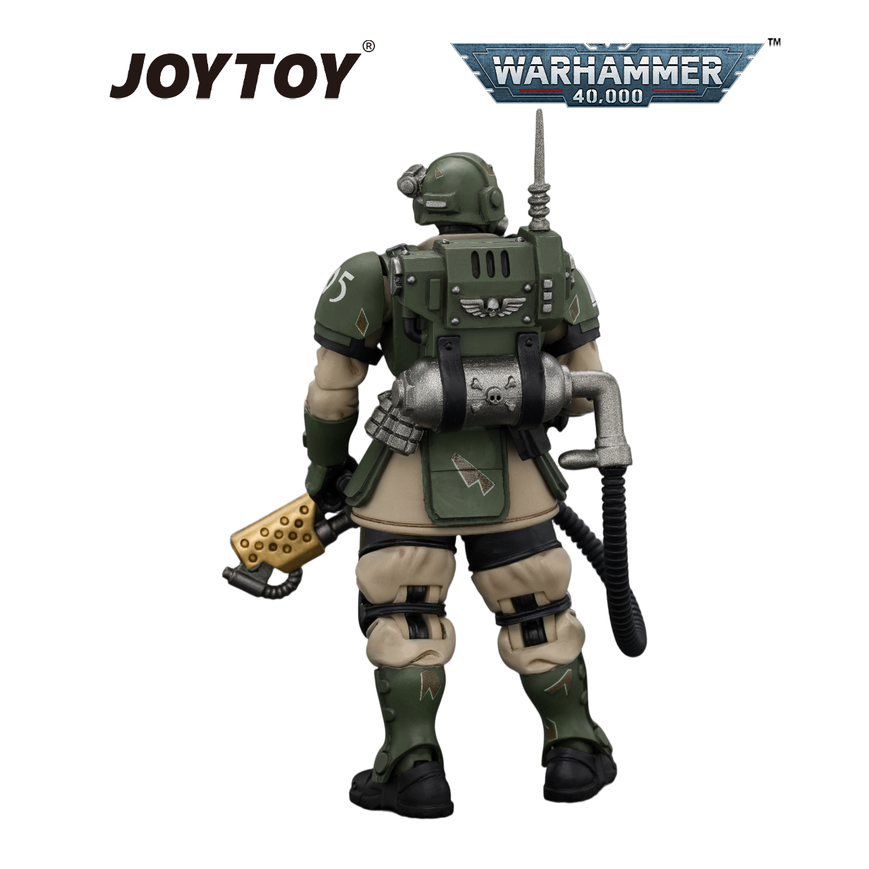 JOYTOY Warhammer 40,000 - Astra Militarum Kasrkin 2 with Flamer (1/18 Scale) Preorder