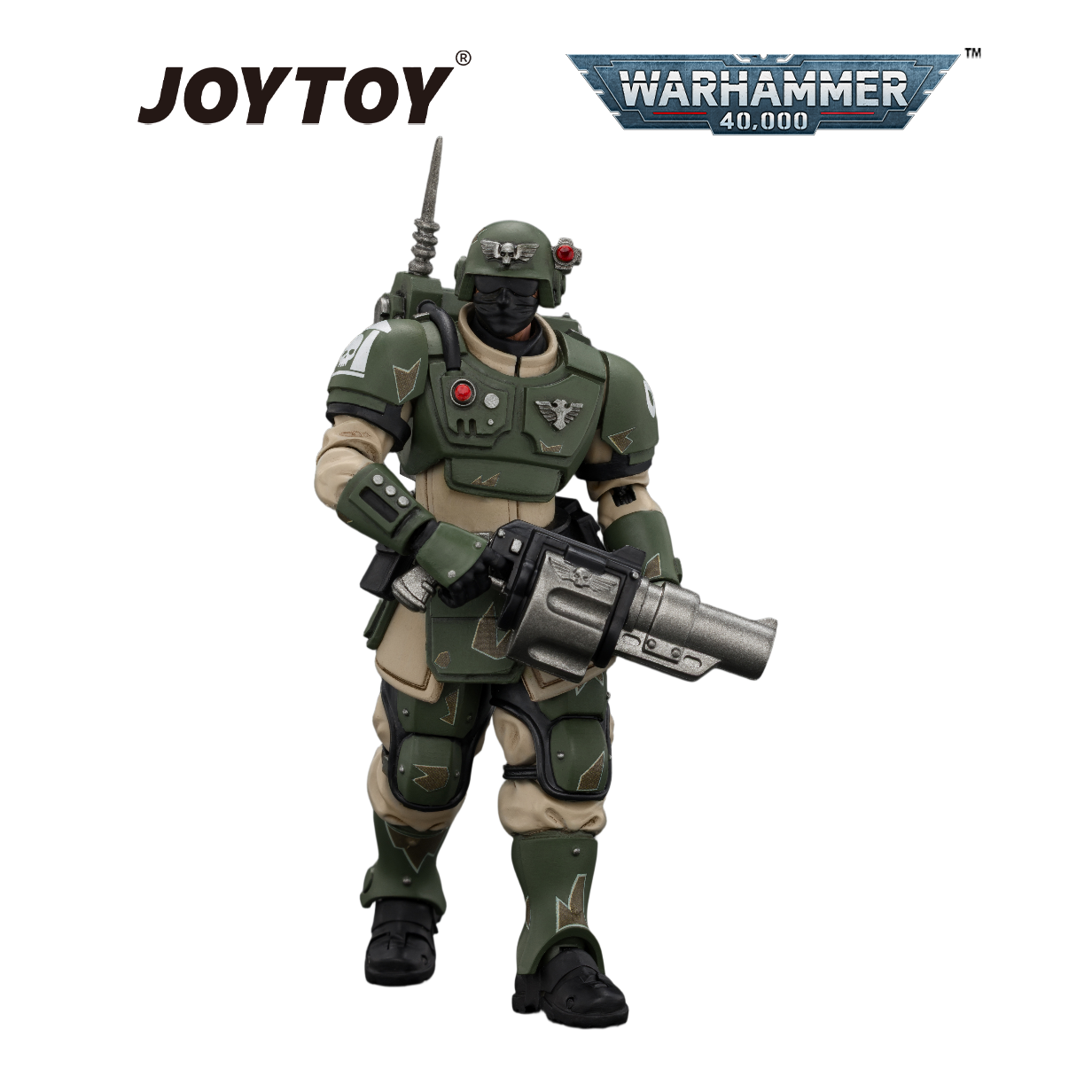 JOYTOY Warhammer 40,000 - Astra Militarum Kasrkin 5 with Grenade Launcher (1/18 Scale) Preorder